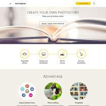 浅黄色摄影画册制作公司网站模板