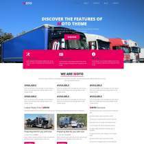 天蓝色卡车货运运输公司企业模板