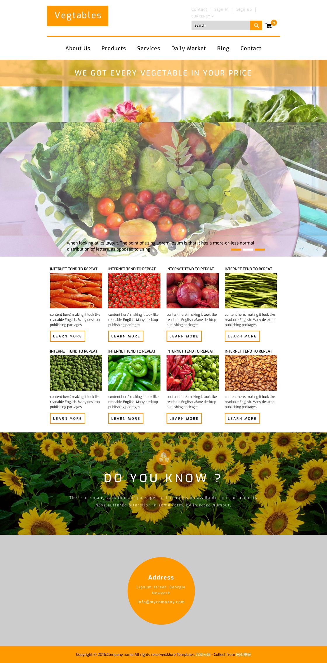 蔬菜批发市场html5网页模板