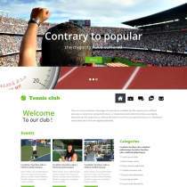 网球比赛体育专题网站模板