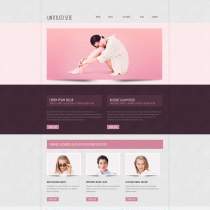 小清新淡粉色女性美妆网站模板