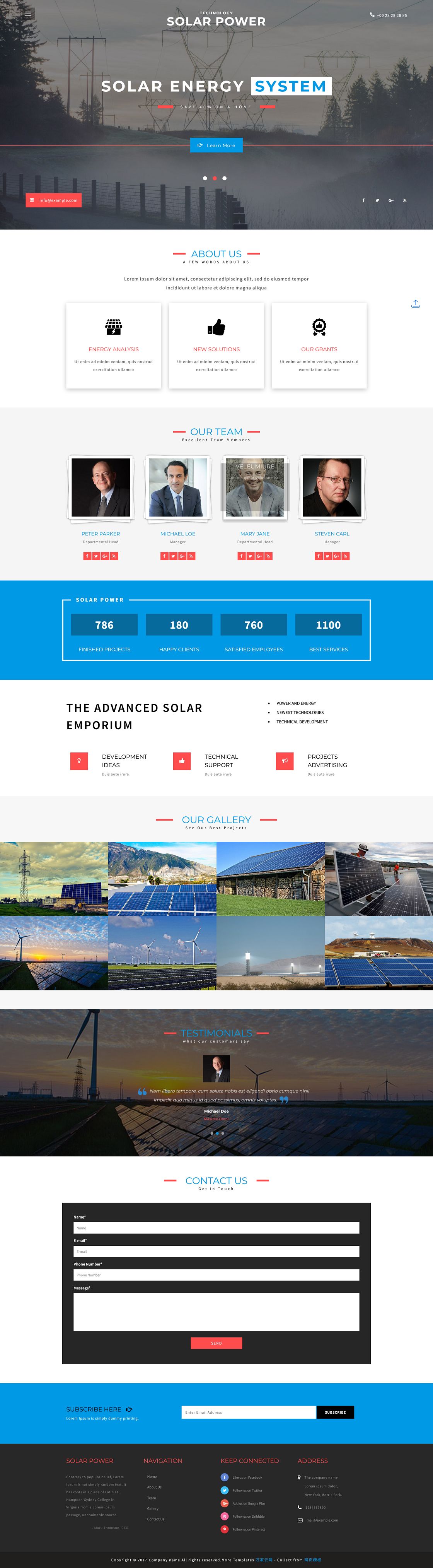 新能源电阳能发电厂企业模板