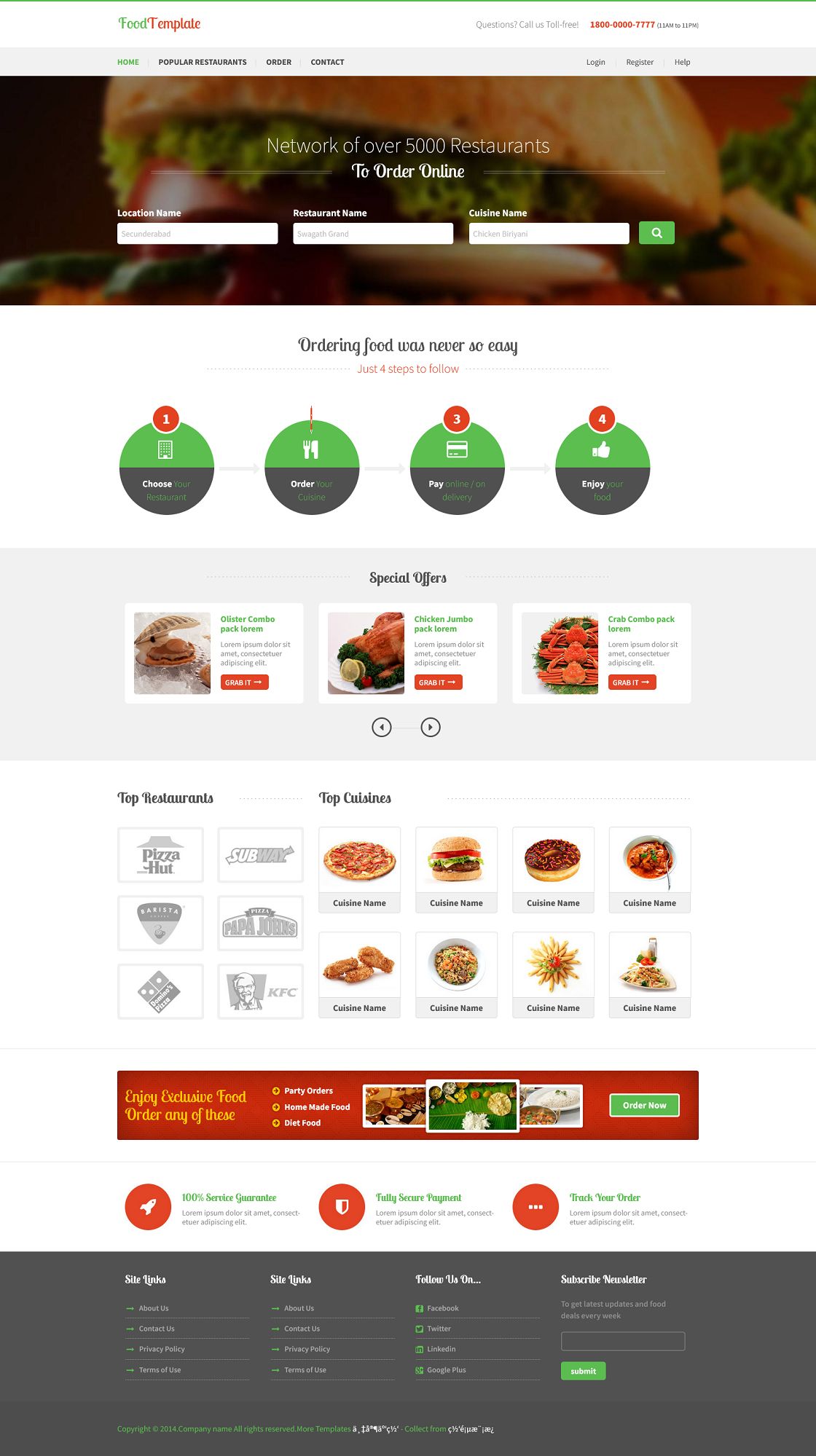休闲食品在线food点餐平台html5模板