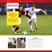 学校足球运动体育专题网站模板