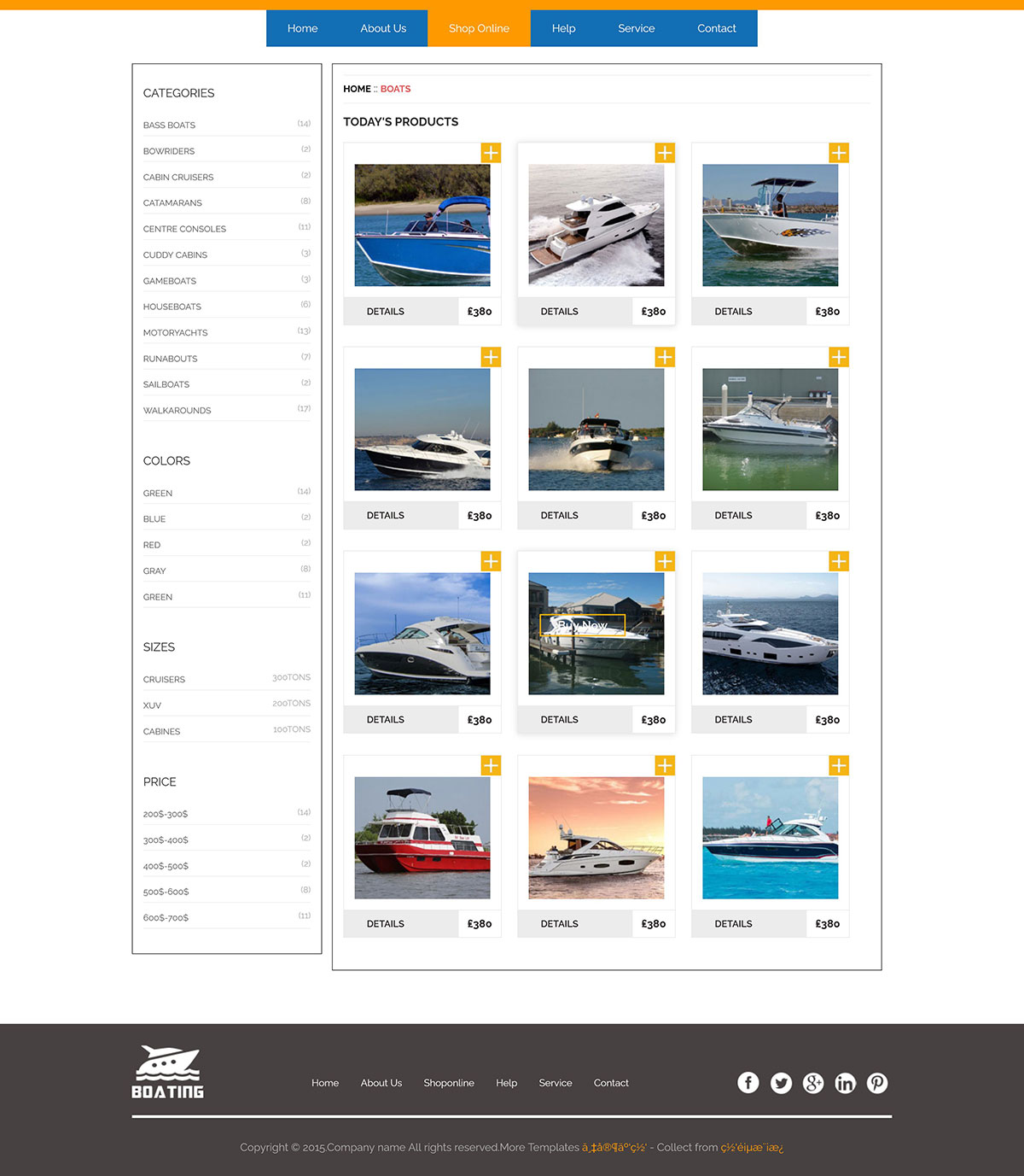 游艇俱乐部响应式大图网站模板